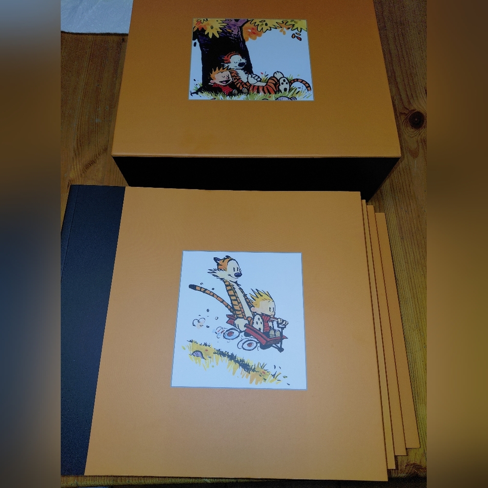 Calvin and Hobbes Comic Art Portfolio Set Books Read Art Set Of 4